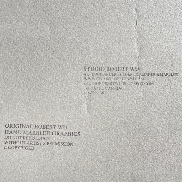 Robert Wu Hand Marbled Art - Picture 4 of 11